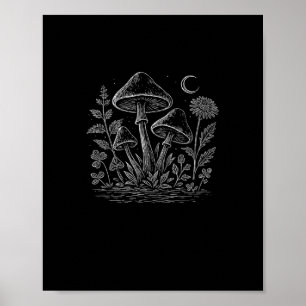 Póster Estética Goblincore Hongos Fungi Cottagecore
