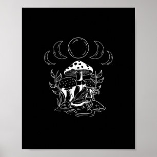 Póster Estética Goblincore y Cottagecore Mini de Hongos