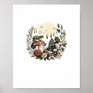 Póster Estética Goblincore Y Cottagecore Setas Drea