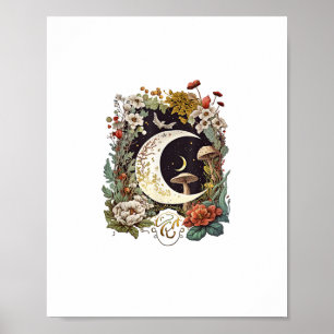 Póster Estética Goblincore Y Cottagecore Setas Drea