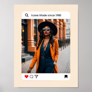 Póster Estética moderna foto instagram elegante