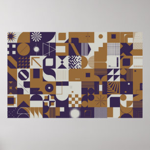 Póster Estética neomoderna del diseño del brutalismo post