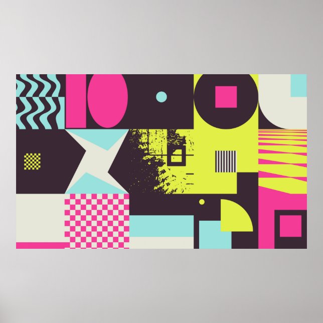 Póster Estética neomoderna del diseño del brutalismo post (Frente)