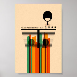 Póster Estética original retro vintage de mediados de sig