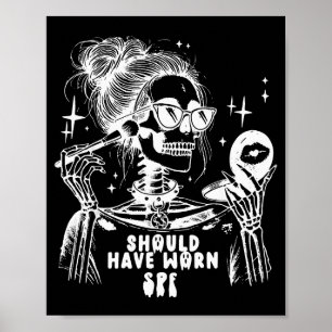 Póster Esteticista de cuidado de la piel de Halloween Esq