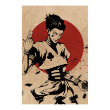 Póster Estético de Anime del Bufón con Cartas de J