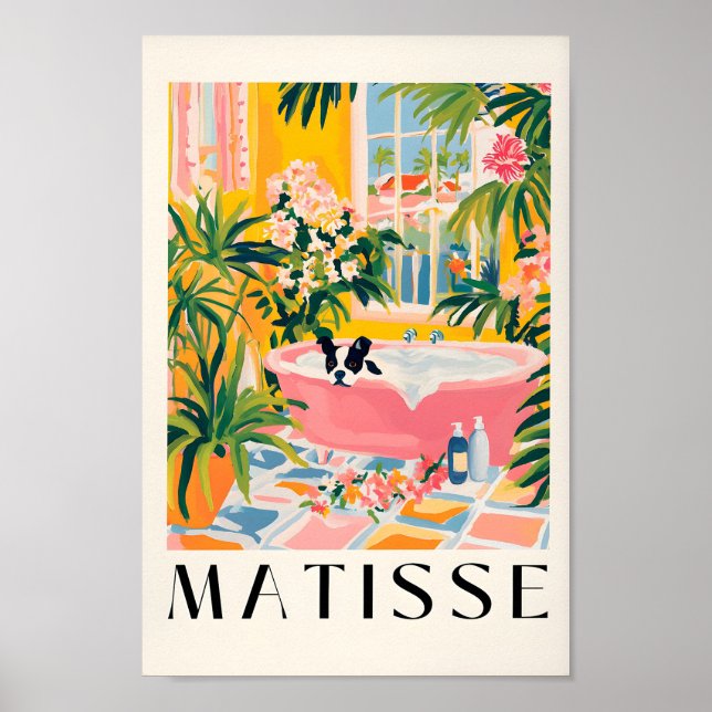 Poster estético de Boston Terrier, impresión de pe (Frente)