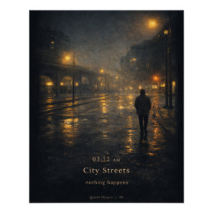 Póster Estético de Calles de la Ciudad a las 03:12