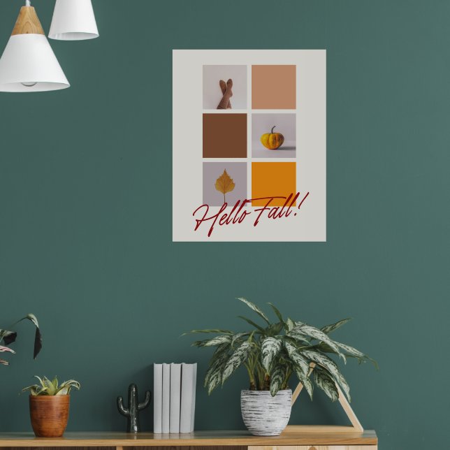 Póster estético de collage de fotos de Hola Otoño  (Salón 1)