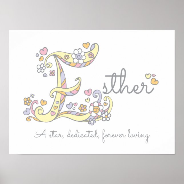 Póster Esther girls name meaning poster (Frente)