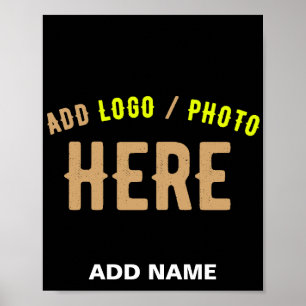 PÓSTER ESTILIZADO MODERNO PERSONALIZABLE NEGRO MARCADO VE
