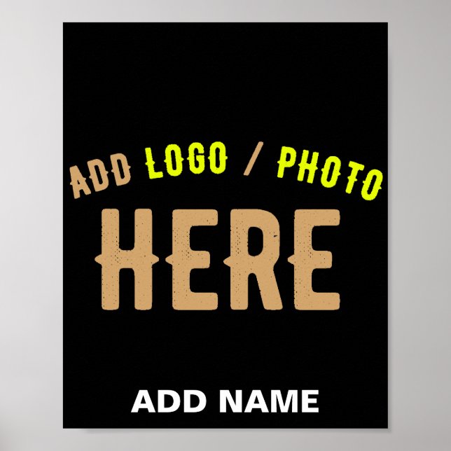 PÓSTER ESTILIZADO MODERNO PERSONALIZABLE NEGRO MARCADO VE (Frente)