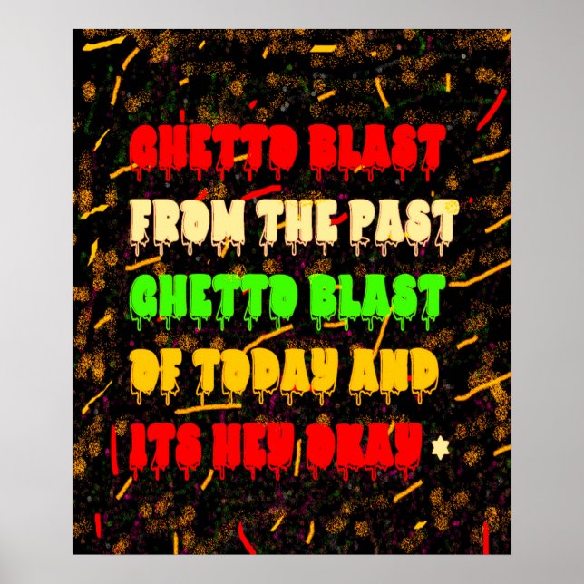 PÓSTER ESTILO AFROAMERICANO GHETTO BLAST (Frente)