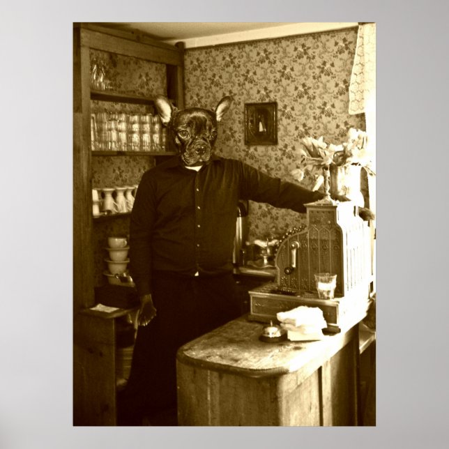 Póster "Estilo antiguo" del poster asado francés (Frente)