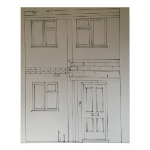 Póster Estilo arquitectónico Diseño de Casa