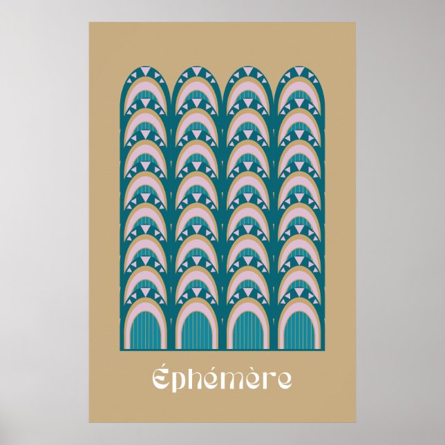 Póster estilo Art Deco efímero (Frente)