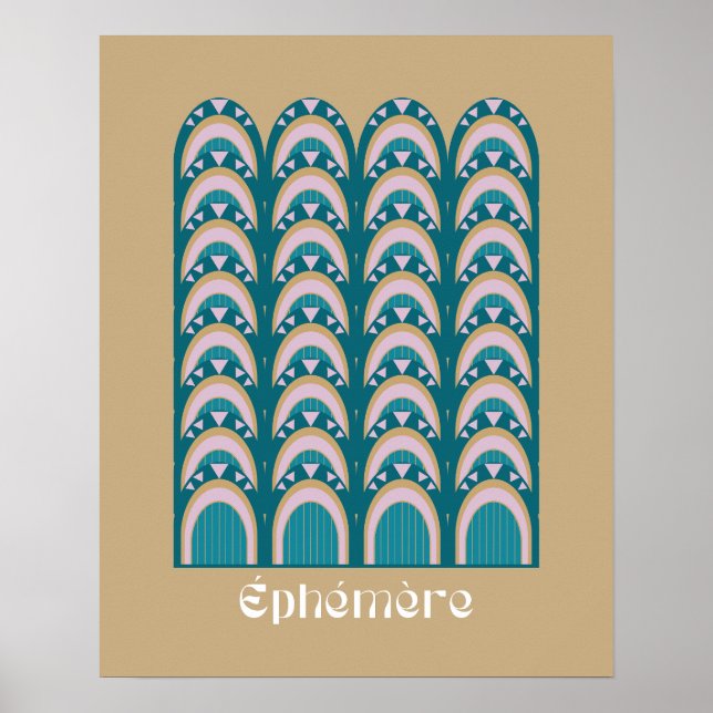 Póster estilo Art Deco efímero (Frente)