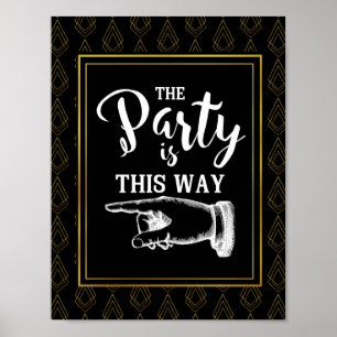 Póster Estilo Art Deco moderno DE ESTA MANERA FINGER PUNT