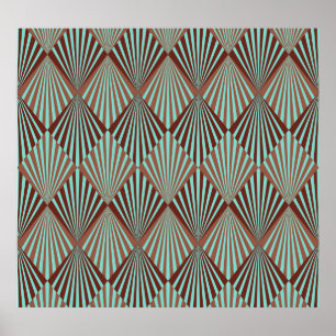 Póster Estilo art déco, textura perfecta.