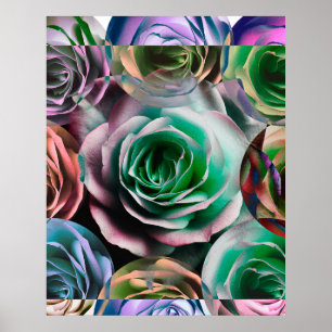 PÓSTER ESTILO ARTÍSTICO DE FLORES DE ROSAS