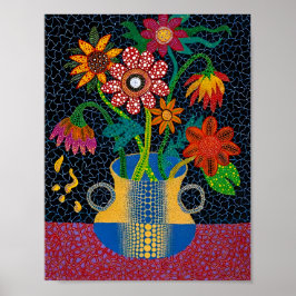 Póster estilo artístico de Yayoi Kusama