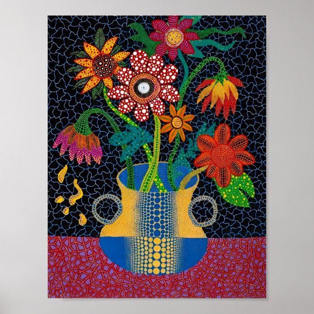 Póster estilo artístico de Yayoi Kusama (Frente)