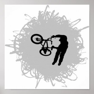 Póster Estilo BMX Scribble