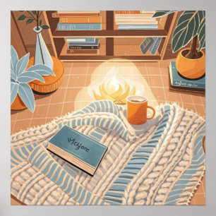 Póster Estilo Boho cálido y acogedor abstracto