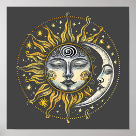 Póster Estilo clásico Astrología de la Divinización Sun&M