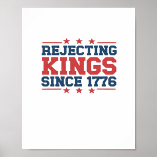 Póster Estilo Clásico Rechazando Reyes Desde 1776