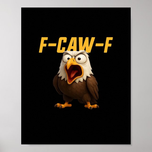 Póster Estilo creativo de engranajes divertidos F-Caw-F (Frente)