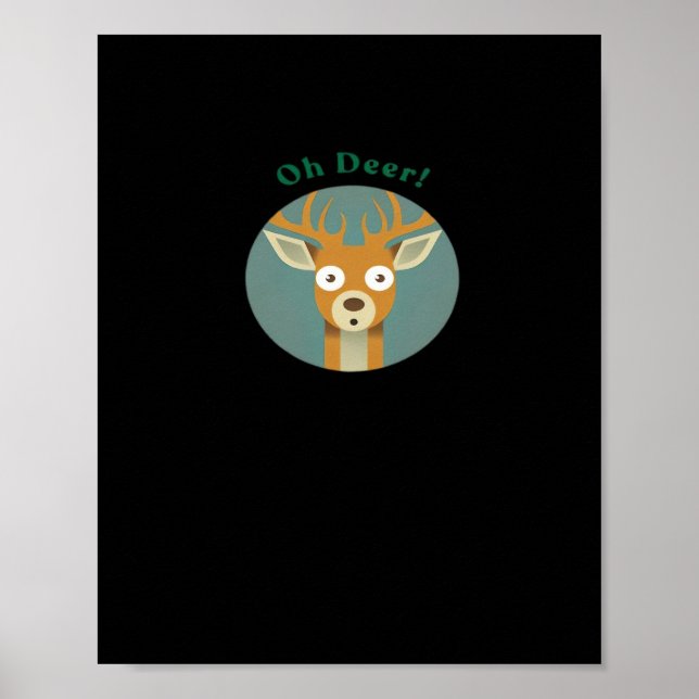 Póster Estilo creativo Oh Deer  (Frente)