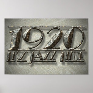 Póster Estilo de baile de música de jazz de 1920 cartel v