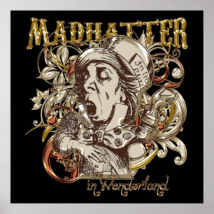 Póster Estilo de Carnaval de Odio Loco (Versión Dorada)