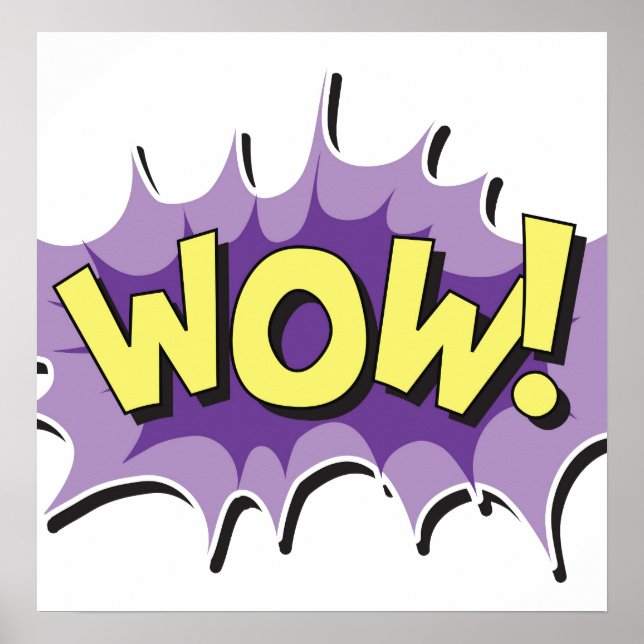 Póster Estilo de comic pop Art Wow (Frente)