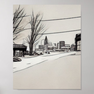 Póster Estilo de cómics de Lexington Kentucky