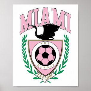 Póster Estilo de diversidad de fútbol de Miami