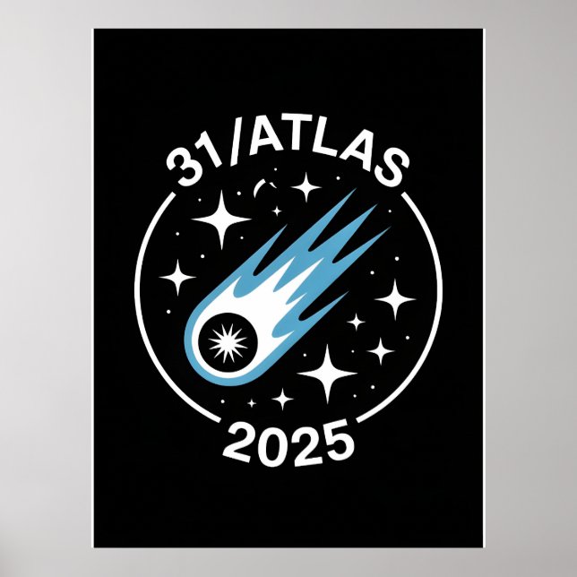 Póster Estilo de error 3I Atlas Ciencia Ficción Retro Esp (Frente)