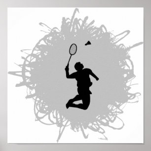 Póster Estilo de esgrima de Badminton