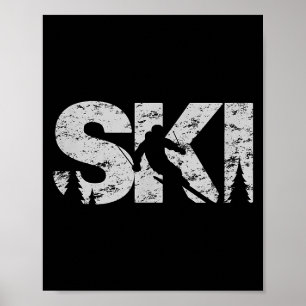 Póster Estilo de esquí genial de Ski Cool regalo de esqui