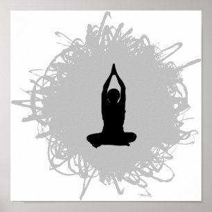 Póster Estilo de grietas de yoga