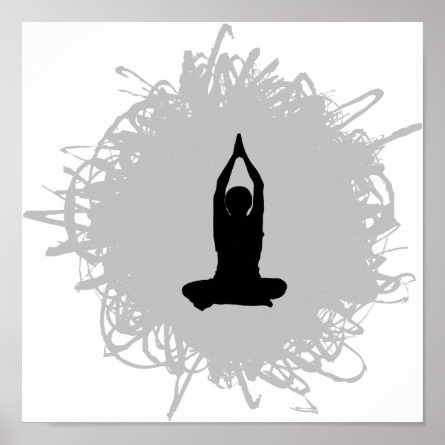 Póster Estilo de grietas de yoga (Frente)