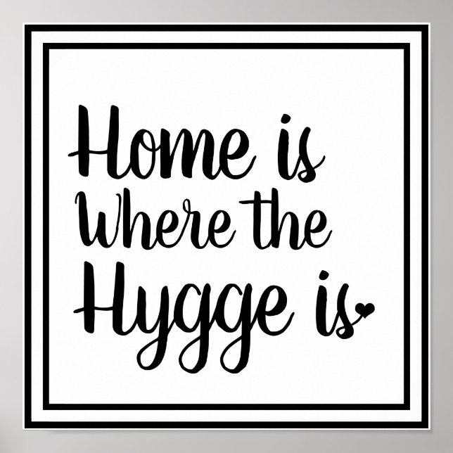 Póster Estilo de hígico nórdico | El hogar es donde está  (Frente)