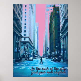 Póster Estilo de la calle y ritmo de exploración urbana