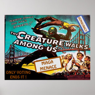Póster Estilo de la cosecha, amenaza MAGA, Poster