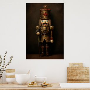 Póster Estilo de la cosecha de navidades Nutcracker Vinta