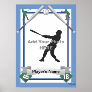 Póster Estilo de la tarjeta de béisbol