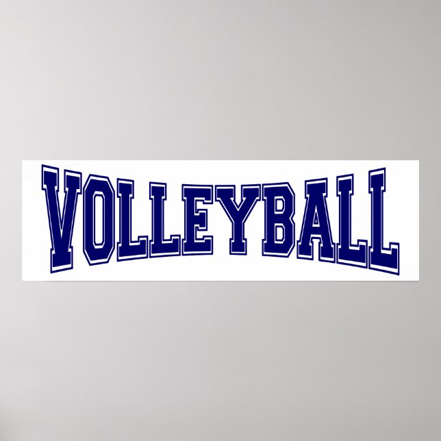 Póster Estilo de la Universidad de Voleibol (Frente)
