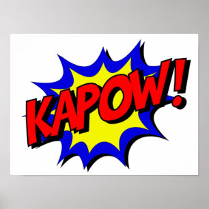 Póster Estilo de libro de historietas de KAPOW
