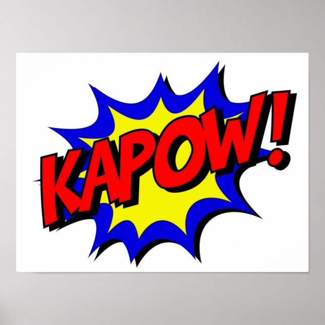 Póster Estilo de libro de historietas de KAPOW (Frente)